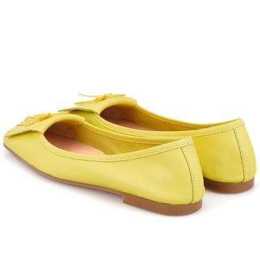  Kadın Sarı Deri Babet