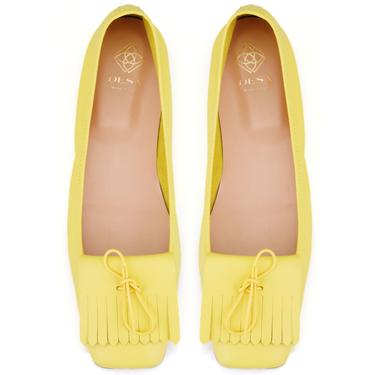  Kadın Sarı Deri Babet