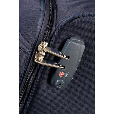  Samsonite Lacivert Base Boost 4 Tekerlekli  55 cm Kabin Boy Kumaş Valiz
