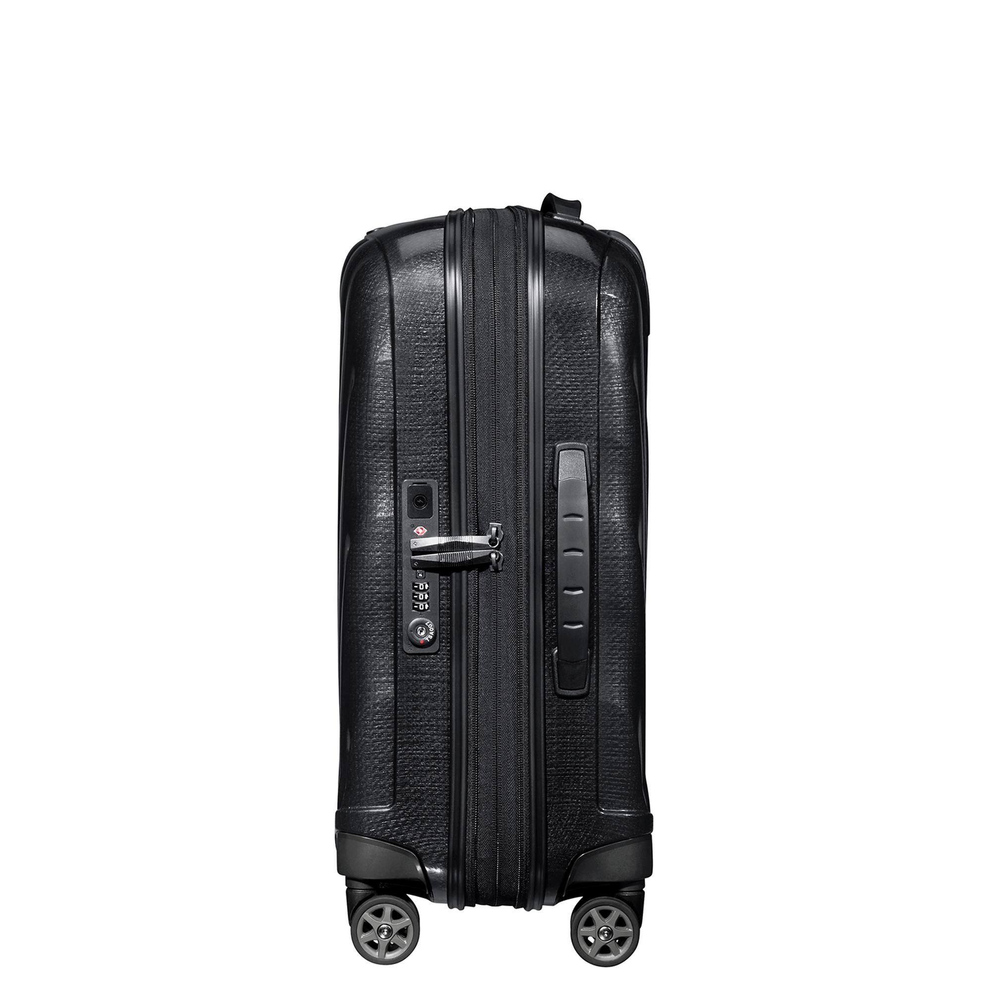 Samsonite Siyah C-Lite - Spinner 4 Tekerlekli Körüklü Kabin Boy Valiz 55cm