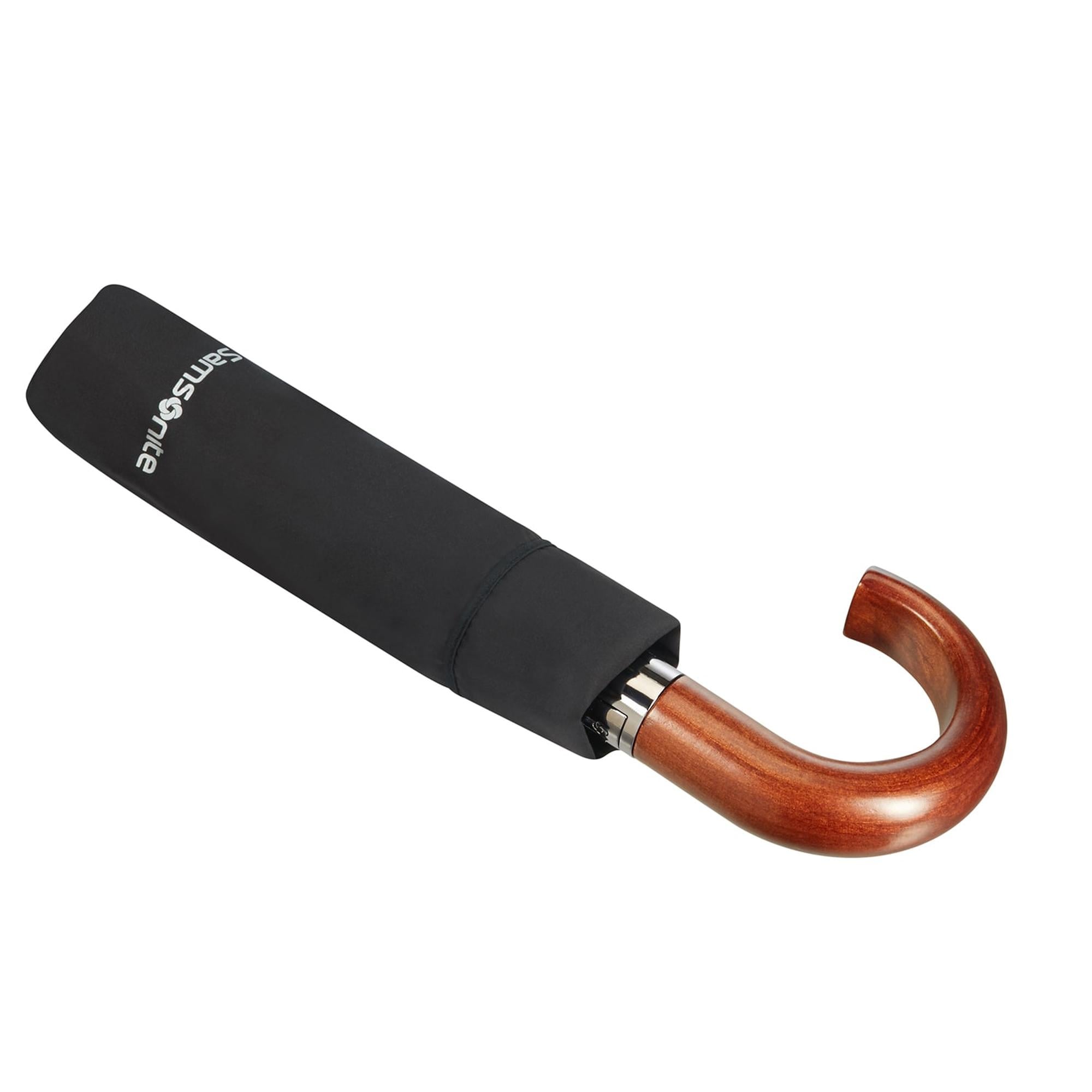 Samsonite Siyah Wood Classic - S Otomatik Katlanabilir  Şemsiye