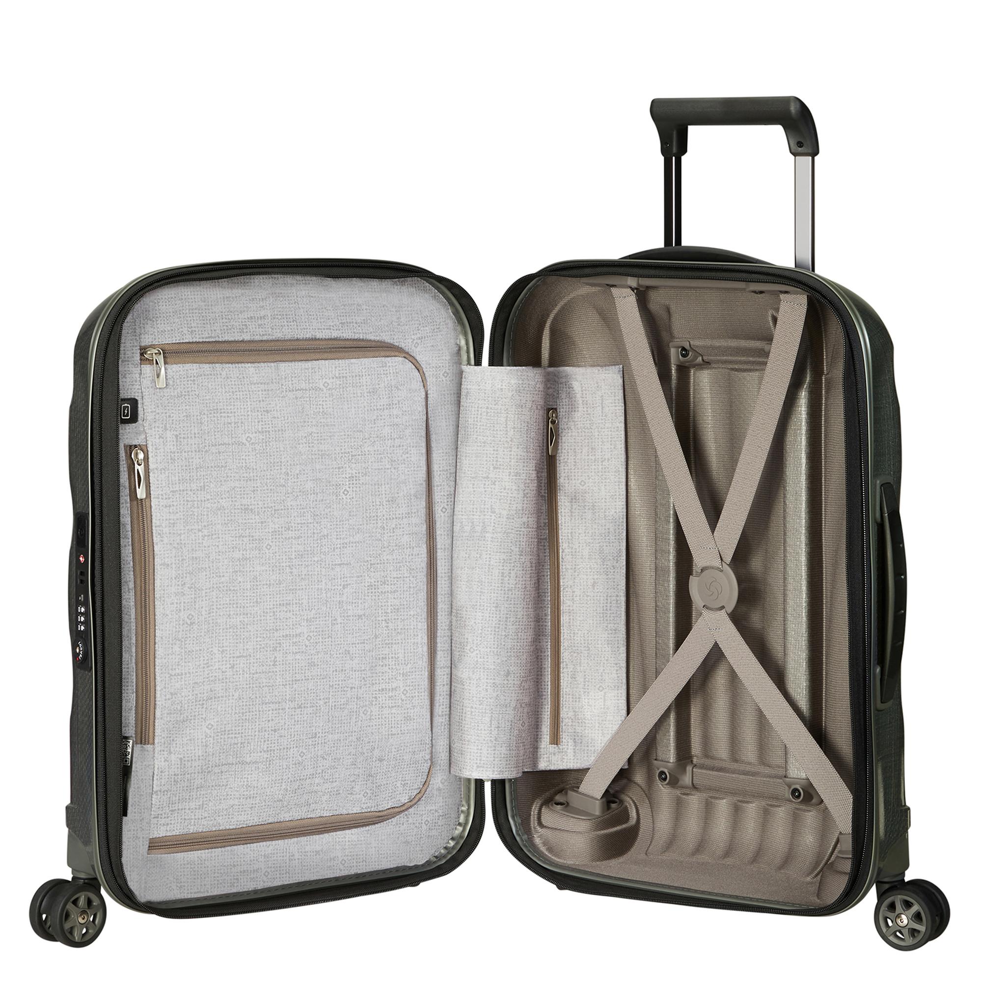 Samsonite Yeşil C-Lite - Spinner 4 Tekerlekli Körüklü Kabin Boy Valiz 55cm