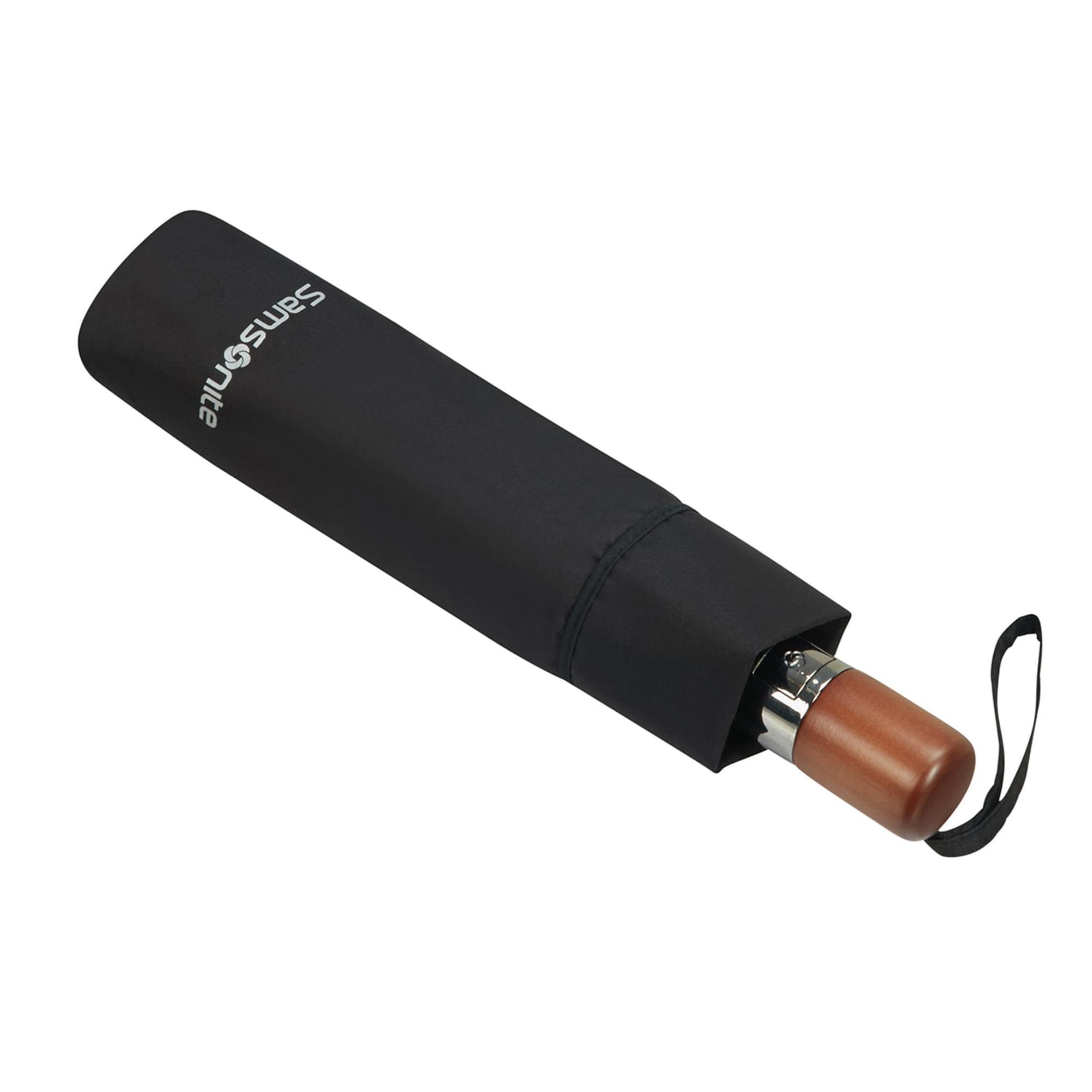 Samsonite Siyah Wood Classic - S Otomatik Katlanabilir  Şemsiye