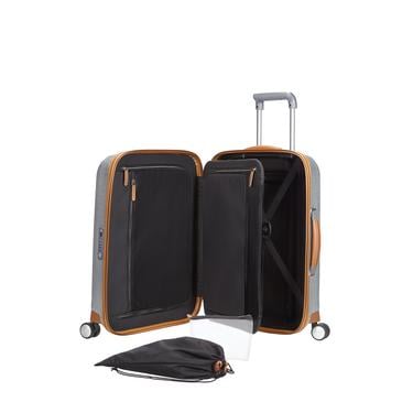  Samsonite Gri Lite-Cube Dlx - 4 Tekerlekli 55 cm Kabin Boy Valiz