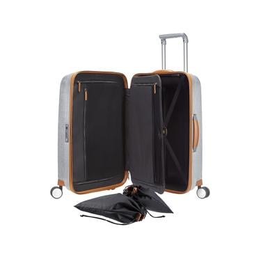  Samsonite Gri Lite-Cube Dlx - 4 Tekerlekli 68 cm Orta Boy Spinner Valiz
