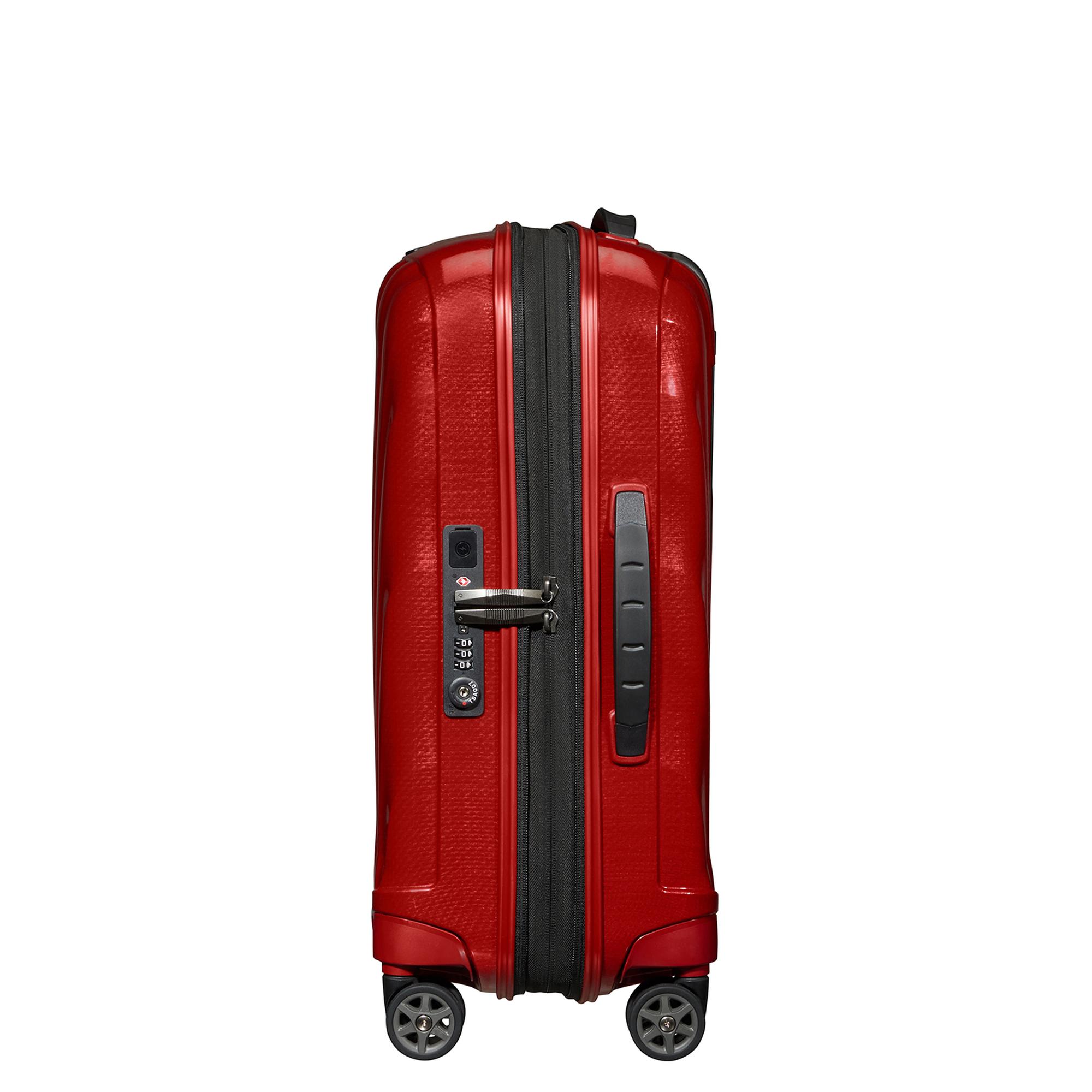 Samsonite Kırmızı C-Lite - Spinner 4 Tekerlekli Körüklü Kabin Boy Valiz 55cm