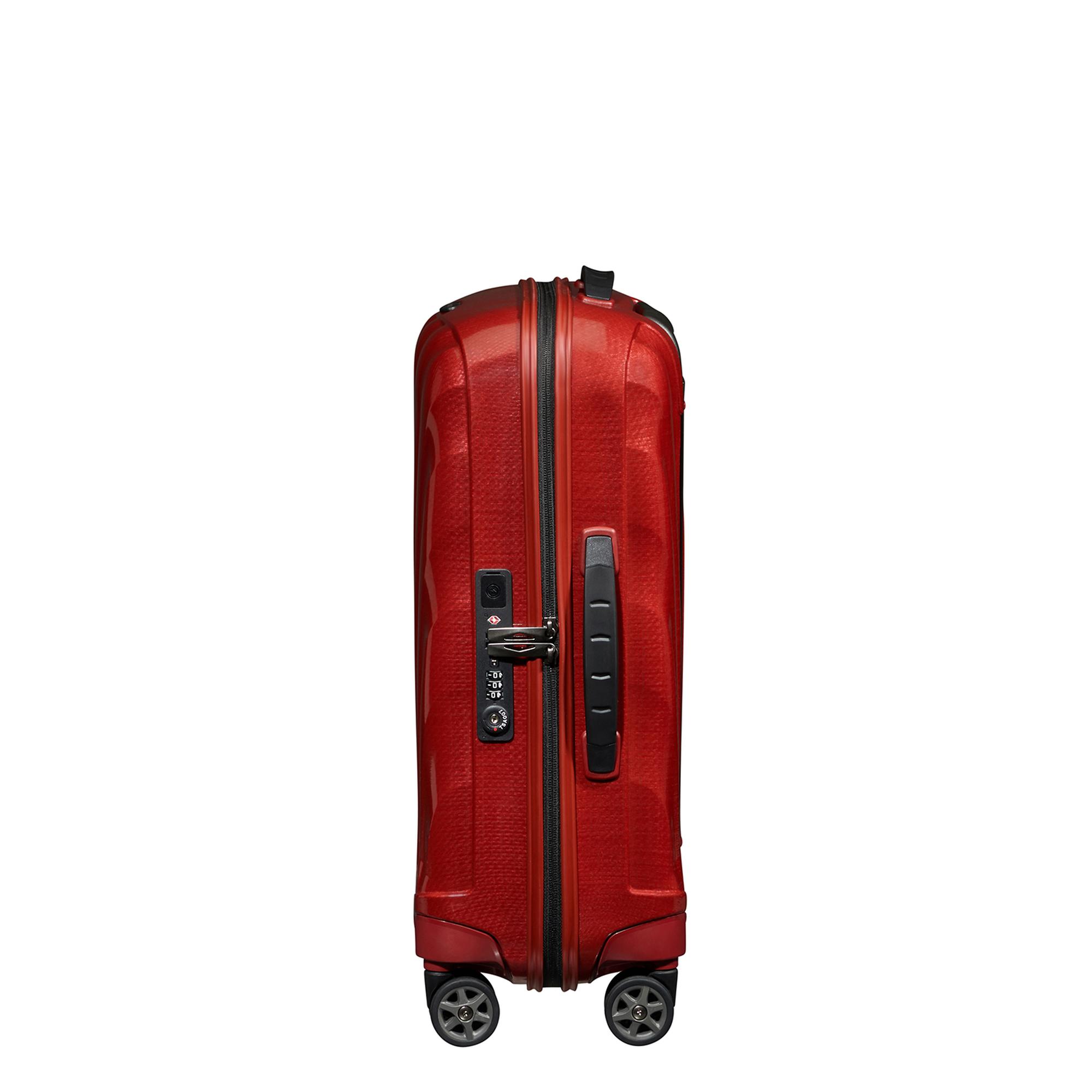 Samsonite Kırmızı C-Lite - Spinner 4 Tekerlekli Körüklü Kabin Boy Valiz 55cm