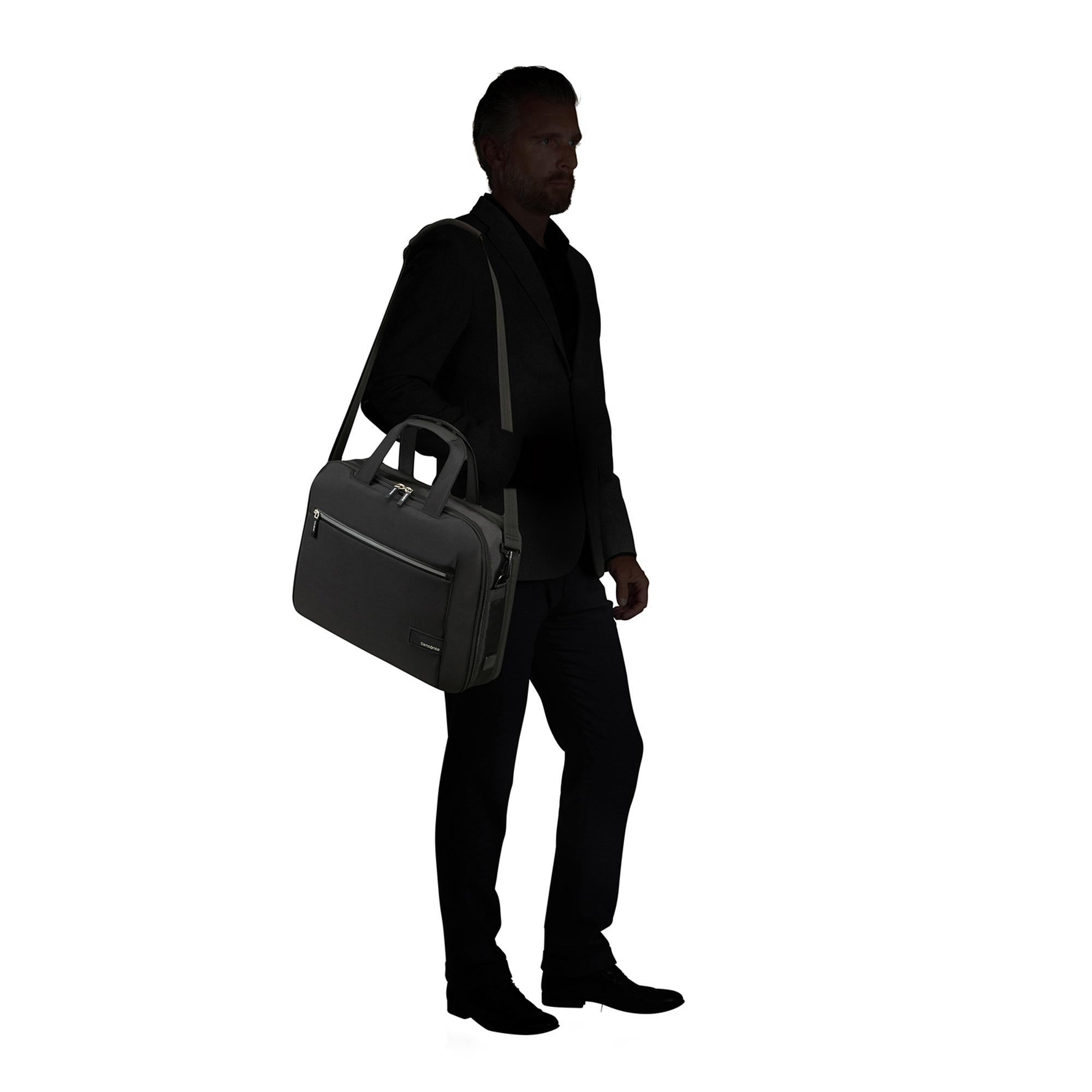 Samsonite Siyah Litepoint - Körüklü Laptop Çantası 15.6"