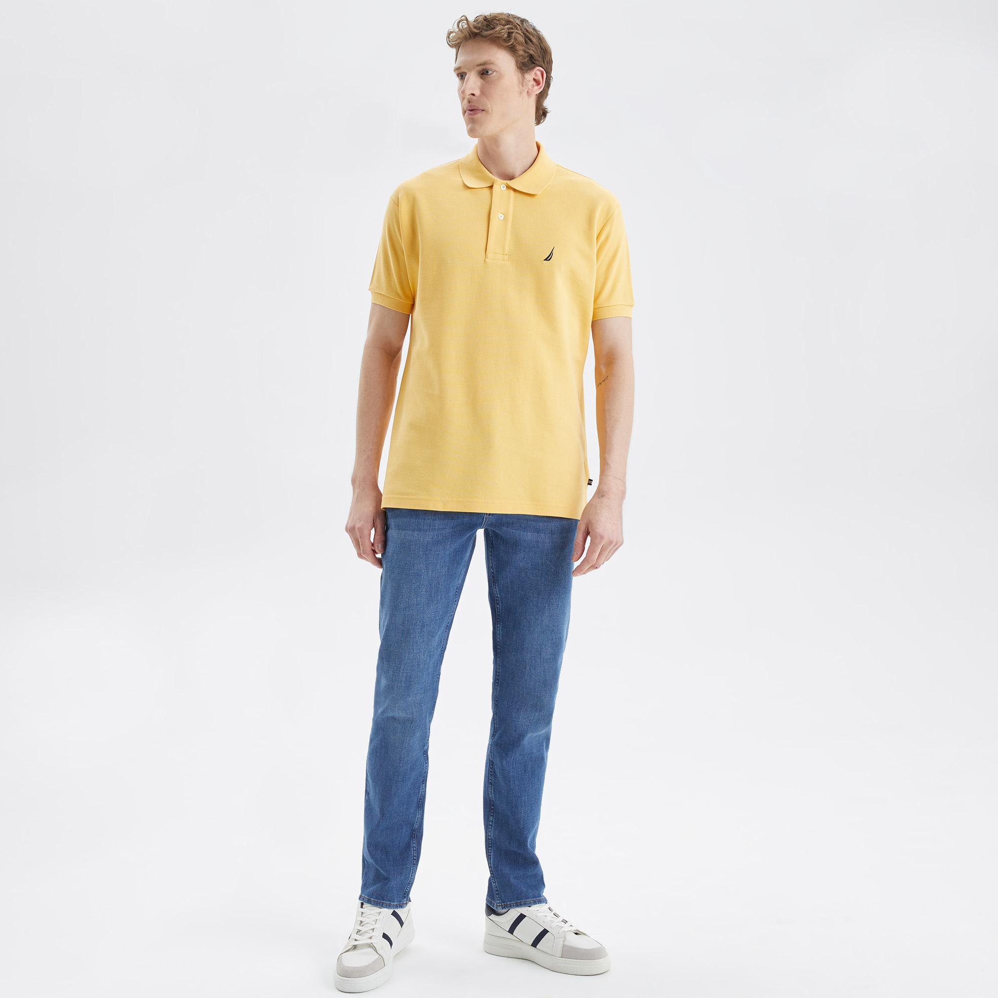 Nautica Erkek Sarı Classic Fit Kısa Kollu Polo