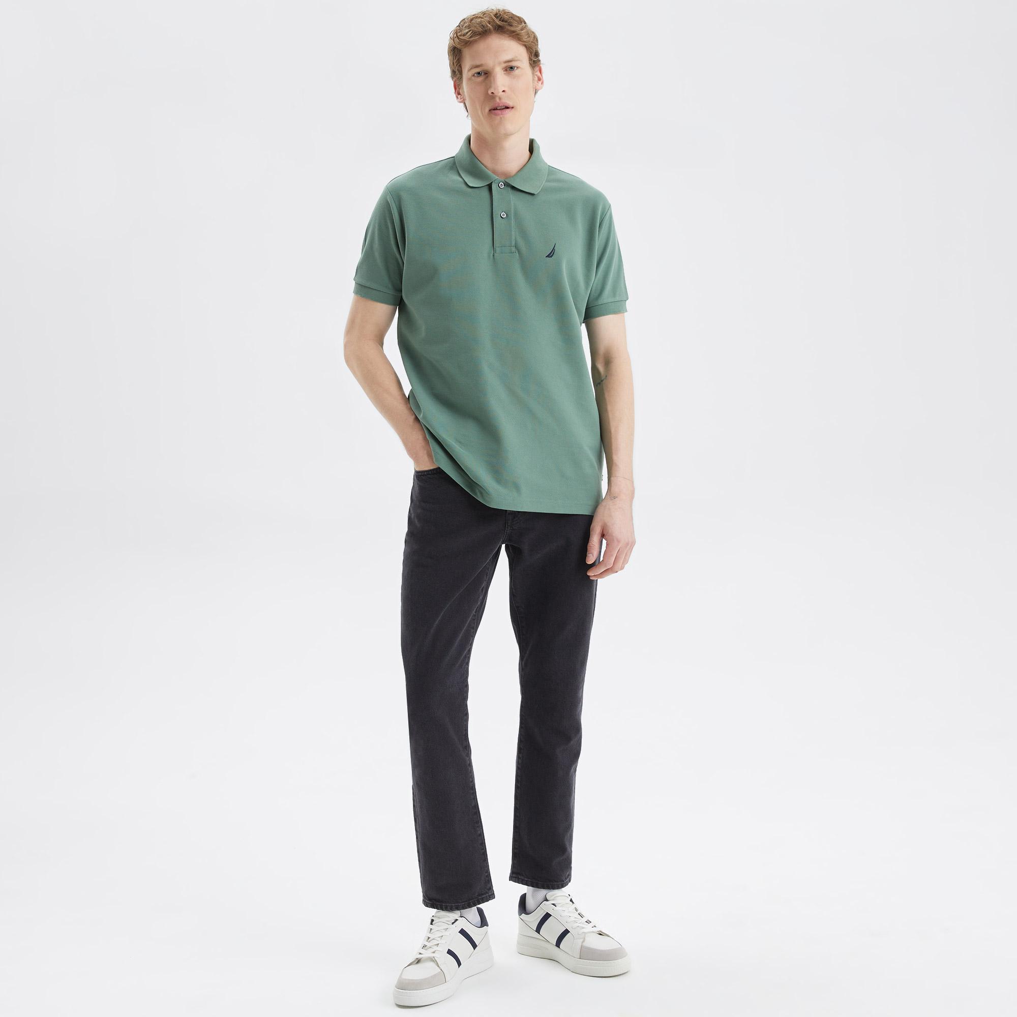 Nautica Erkek Yeşil Classic Fit Kısa Kollu Polo Yaka T-Shirt