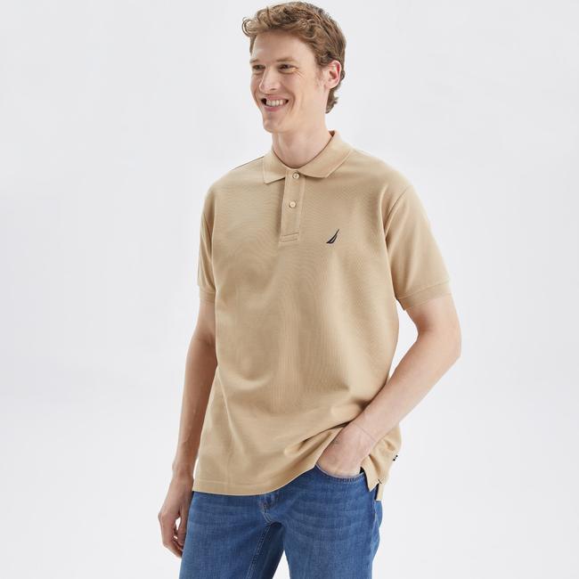  Nautica Erkek Bej Classic Fit Kısa Kollu Polo