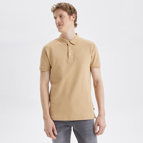  Nautica Erkek Bej Slim Fit Kısa Kollu Polo