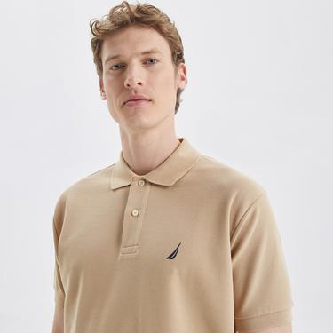  Nautica Erkek Bej Classic Fit Kısa Kollu Polo