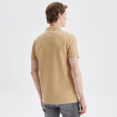  Nautica Erkek Bej Slim Fit Kısa Kollu Polo