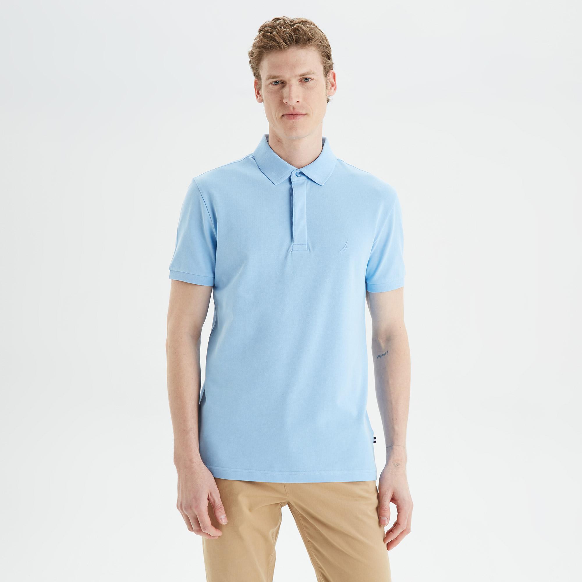 Nautica Erkek Mavi Slim Fit Kısa Kollu Polo