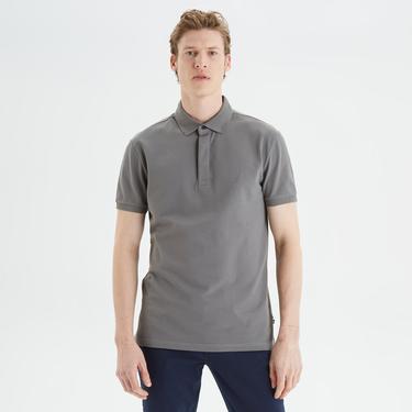  Nautica Erkek Gri Slim Fit Kısa Kollu Polo