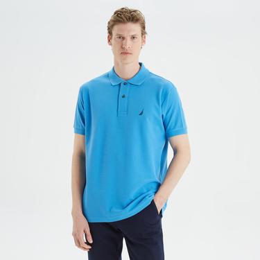  Nautica Erkek Mavi Classic Fit Kısa Kollu Polo Yaka T-Shirt