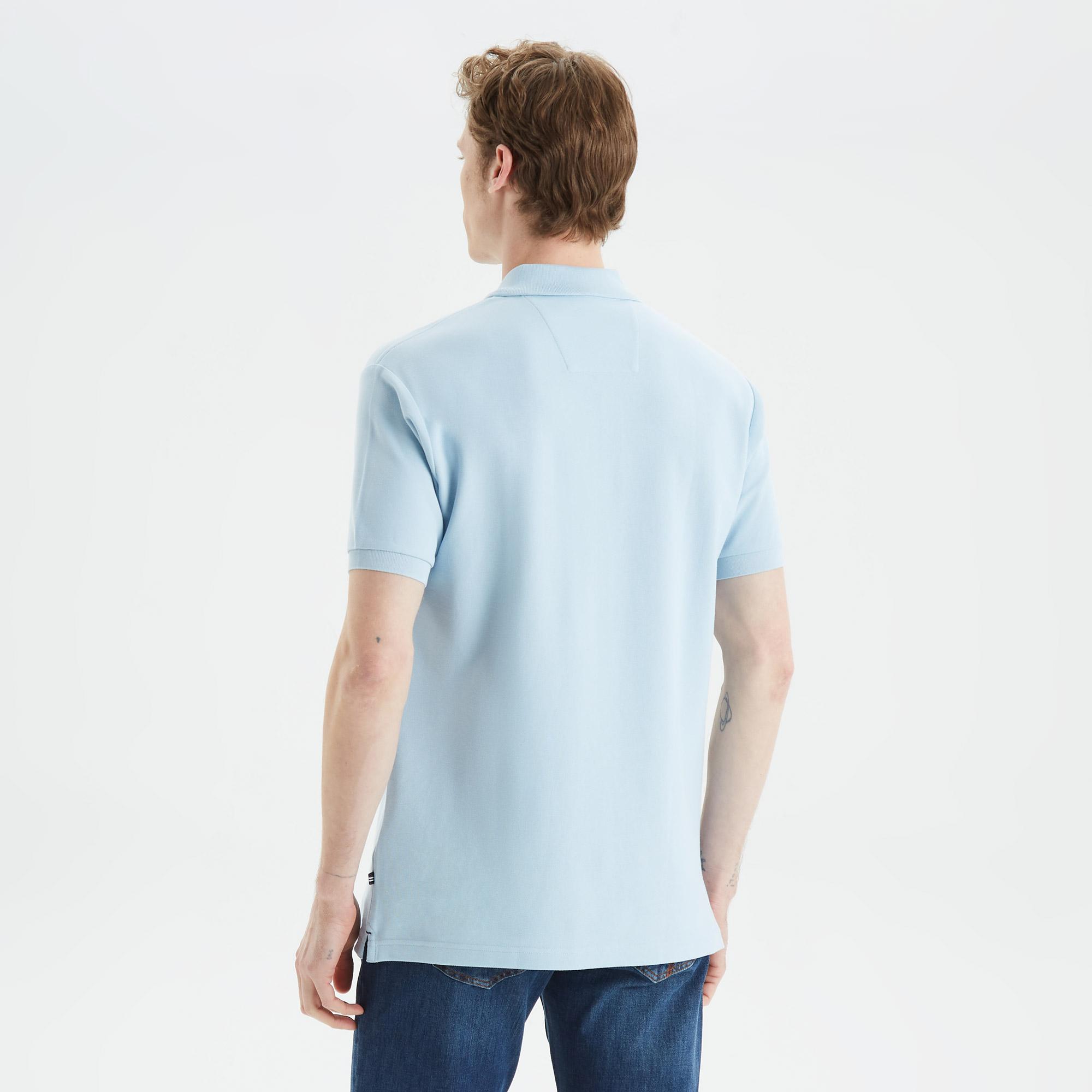 Nautica Erkek Mavi Classic Fit Kısa Kollu Polo