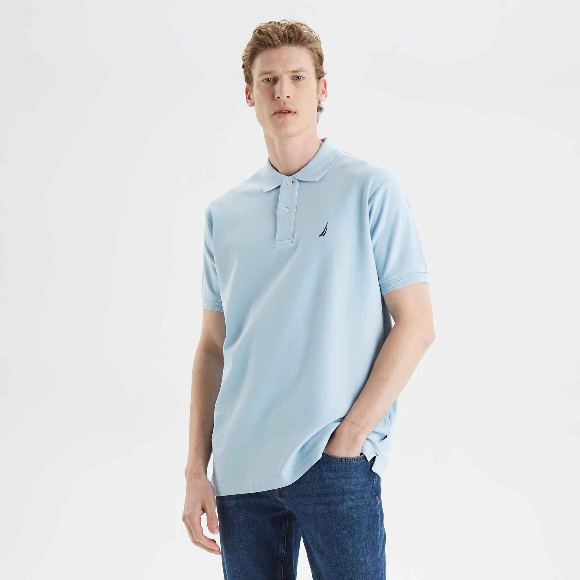 Nautica Erkek Mavi Classic Fit Kısa Kollu Polo