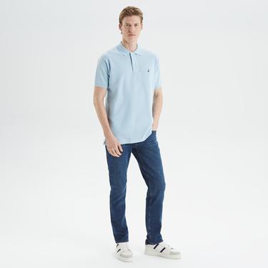  Nautica Erkek Mavi Classic Fit Kısa Kollu Polo Yaka T-Shirt