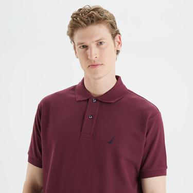  Nautica Erkek Bordo Classic Fit Kısa Kollu Polo