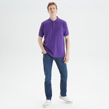  Nautica Erkek Mor Classic Fit Kısa Kollu Polo