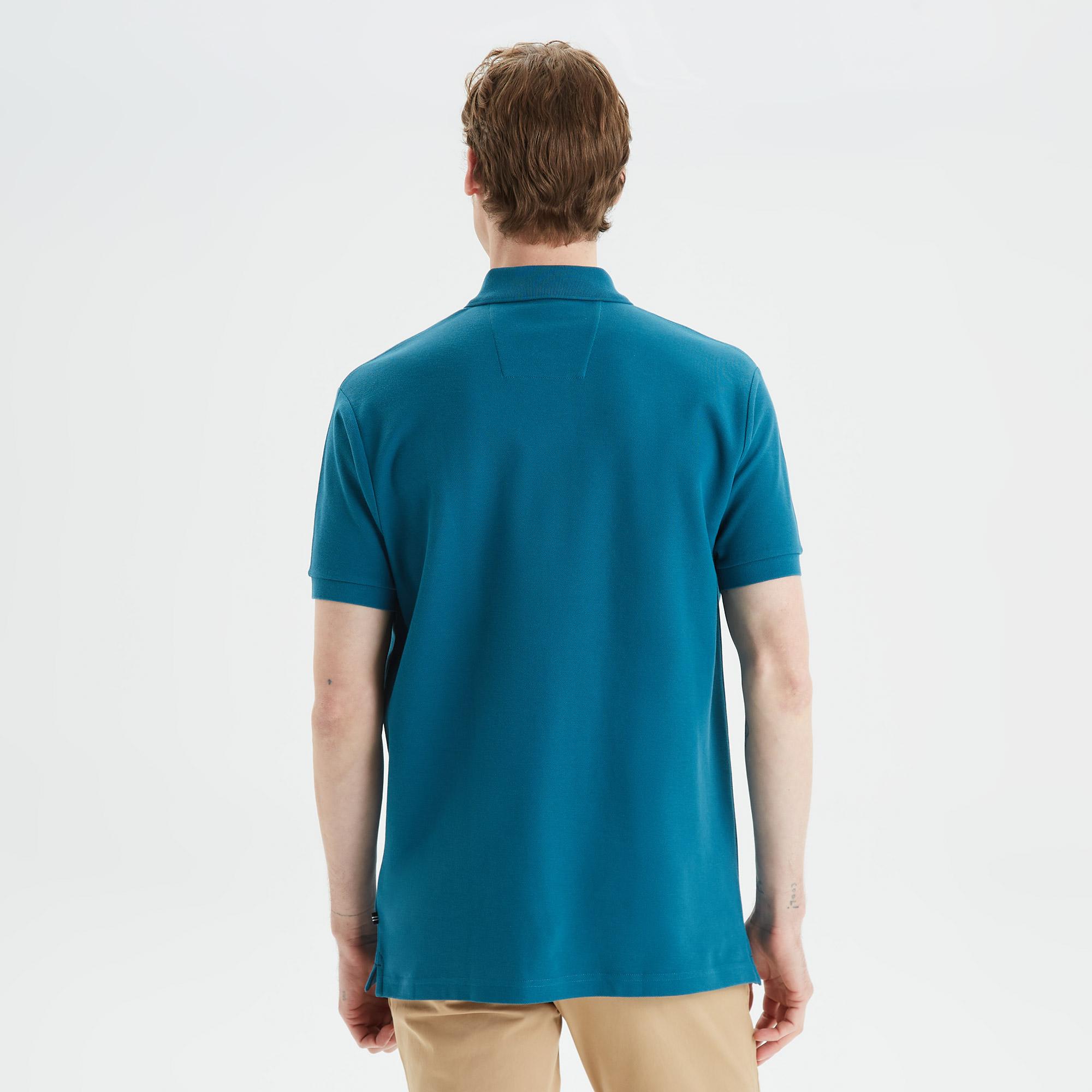 Nautica Erkek Mavi Classic Fit Kısa Kollu Polo