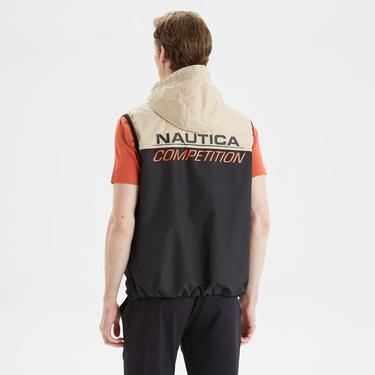  Nautica Erkek Siyah Baskılı Yelek