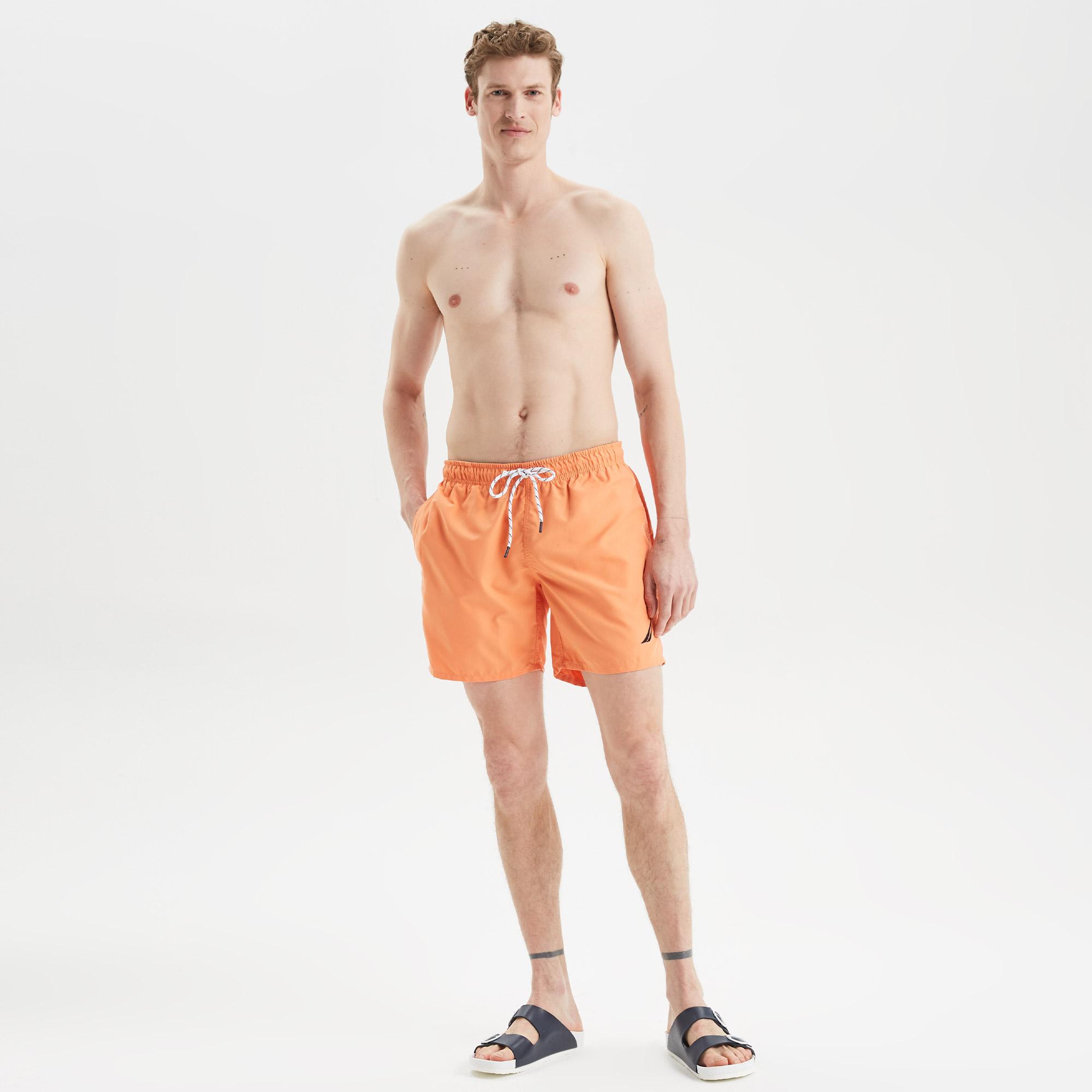 Nautica Erkek Turuncu Regular Fit Mayo Şort