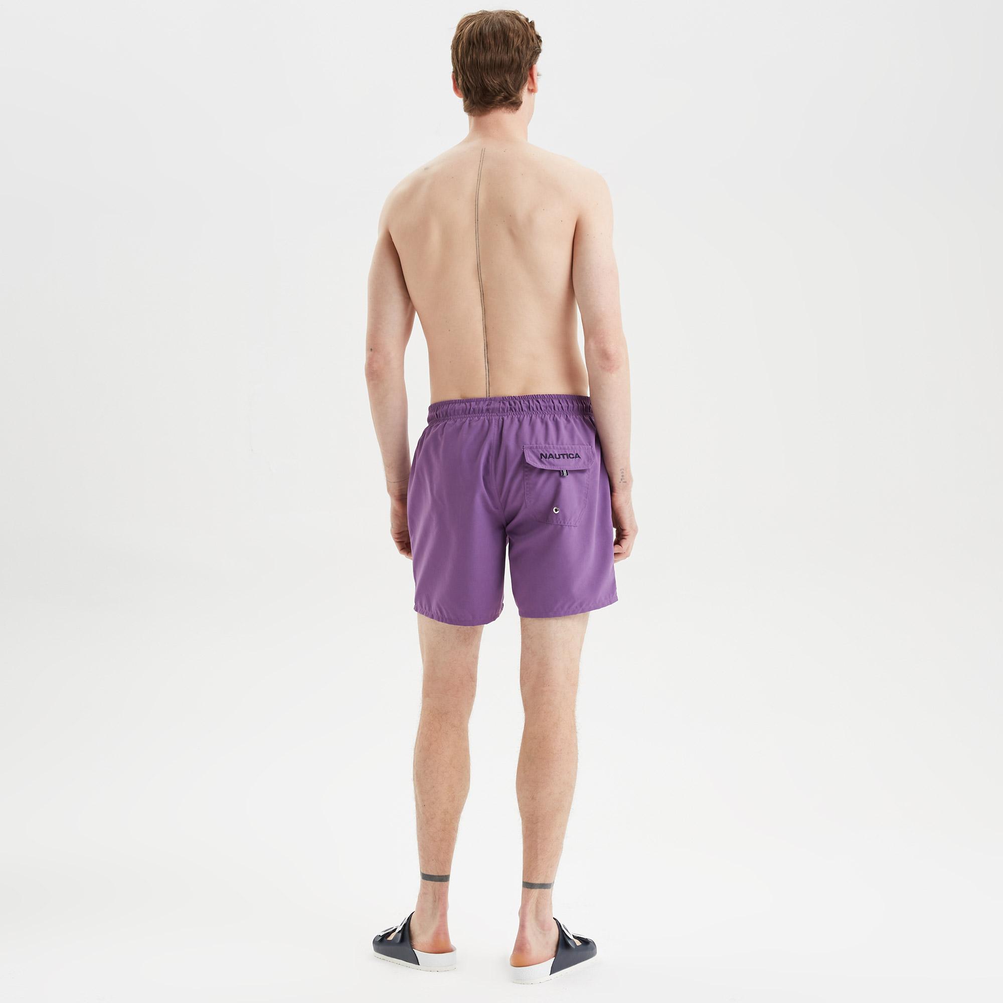Nautica Erkek Mor Regular Fit Mayo Şort