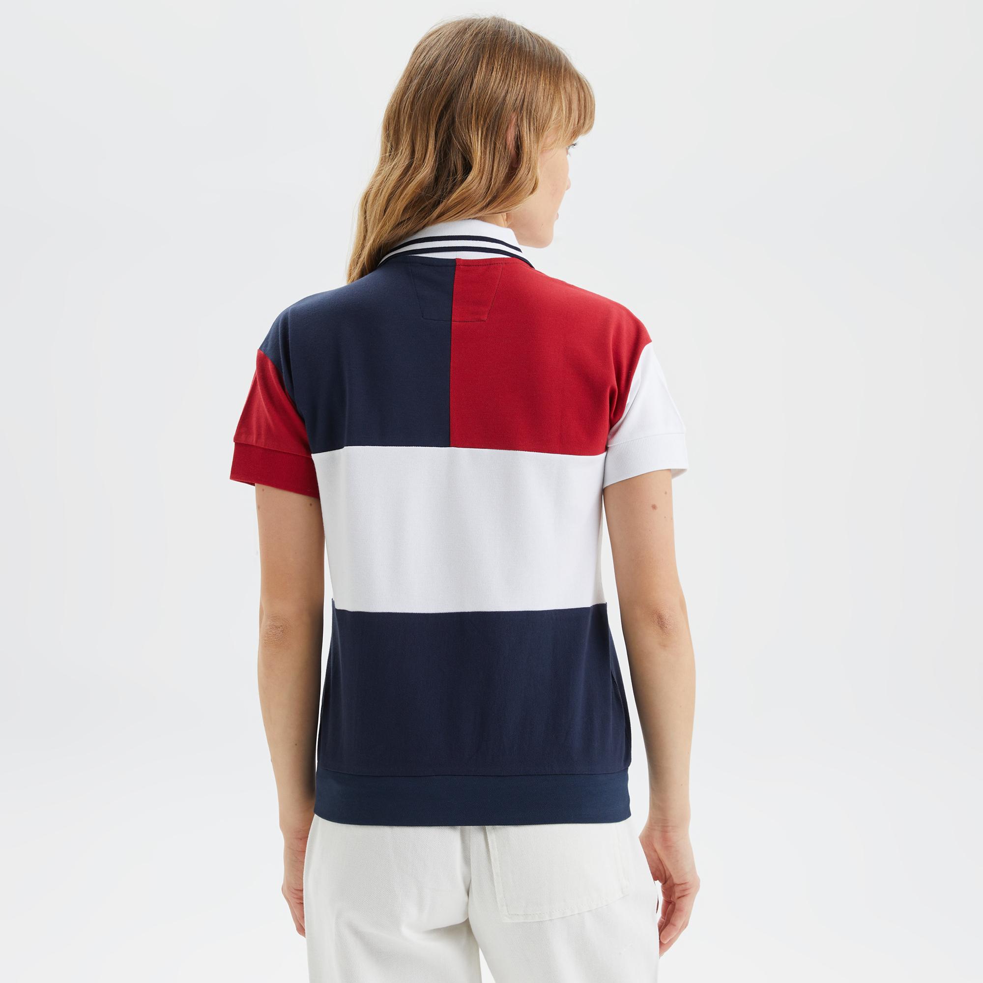 Nautica Kadın Lacivert Kısa Kollu Polo