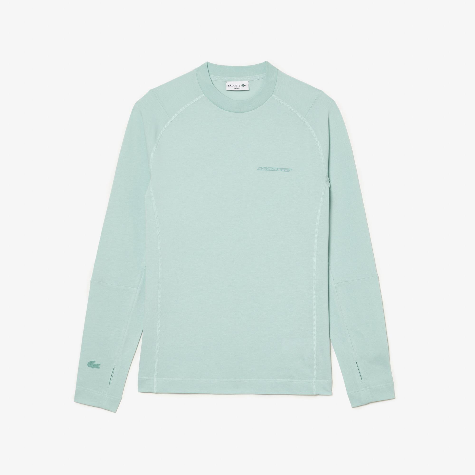 Erkek Slim Fit Bisiklet Yaka Yeşil T-Shirt