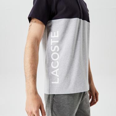  Erkek Regular Fit Renk Bloklu Siyah Polo