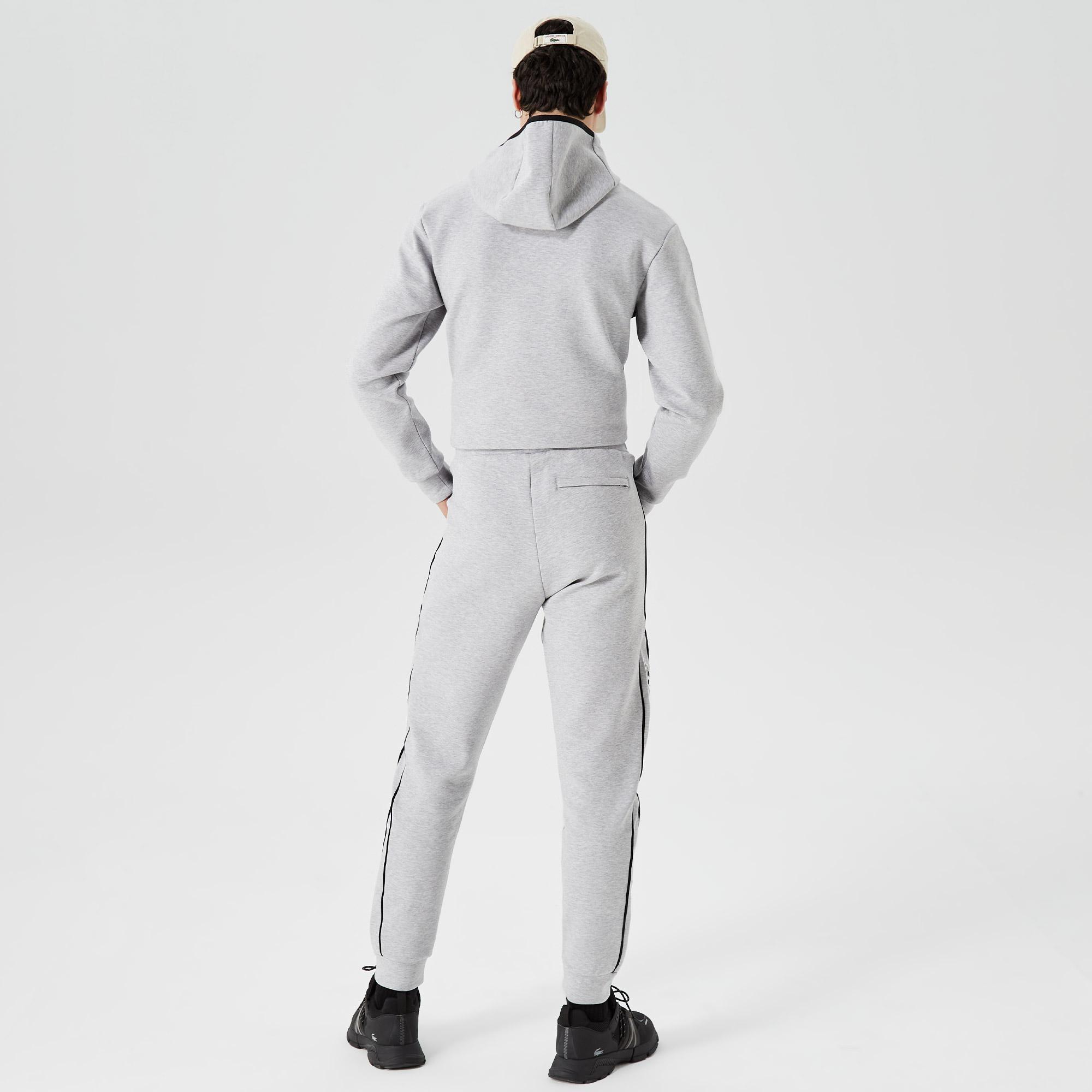 Erkek Slim Fit Baskılı Gri Eşofman Altı