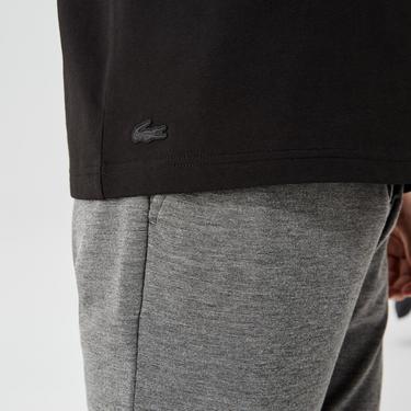  Erkek Relaxed Fit Bisiklet Yaka Baskılı Siyah T-Shirt