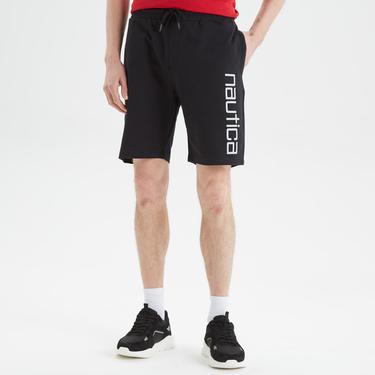  Nautica Erkek Siyah Baskılı Standart Fit Şort