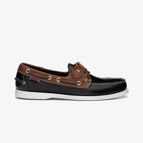  Sebago Portland Lea Wax Lea Erkek Siyah Deri Ayakkabı