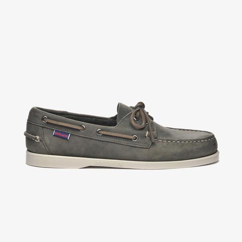  Sebago Docksides Portland Crazy Erkek Gri Deri Ayakkabı