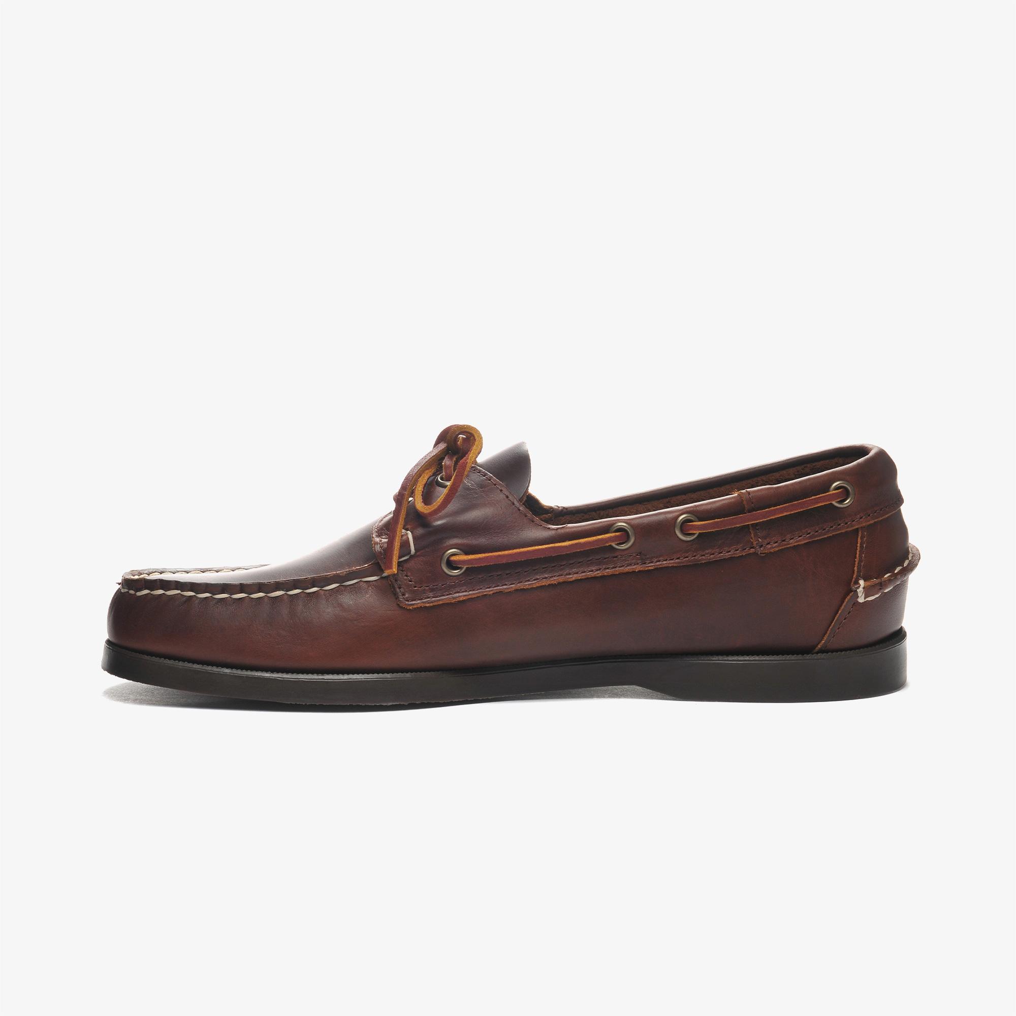 Sebago Docksides Portland Waxed Erkek Kahverengi Deri Ayakkabı