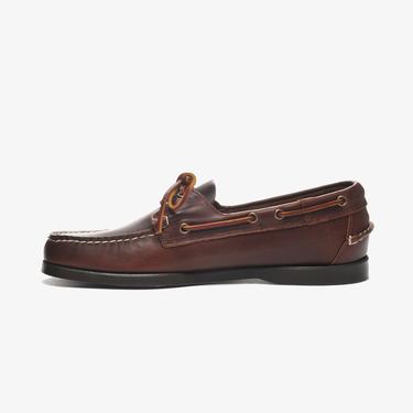  Sebago Docksides Portland Waxed Erkek Kahverengi Deri Ayakkabı