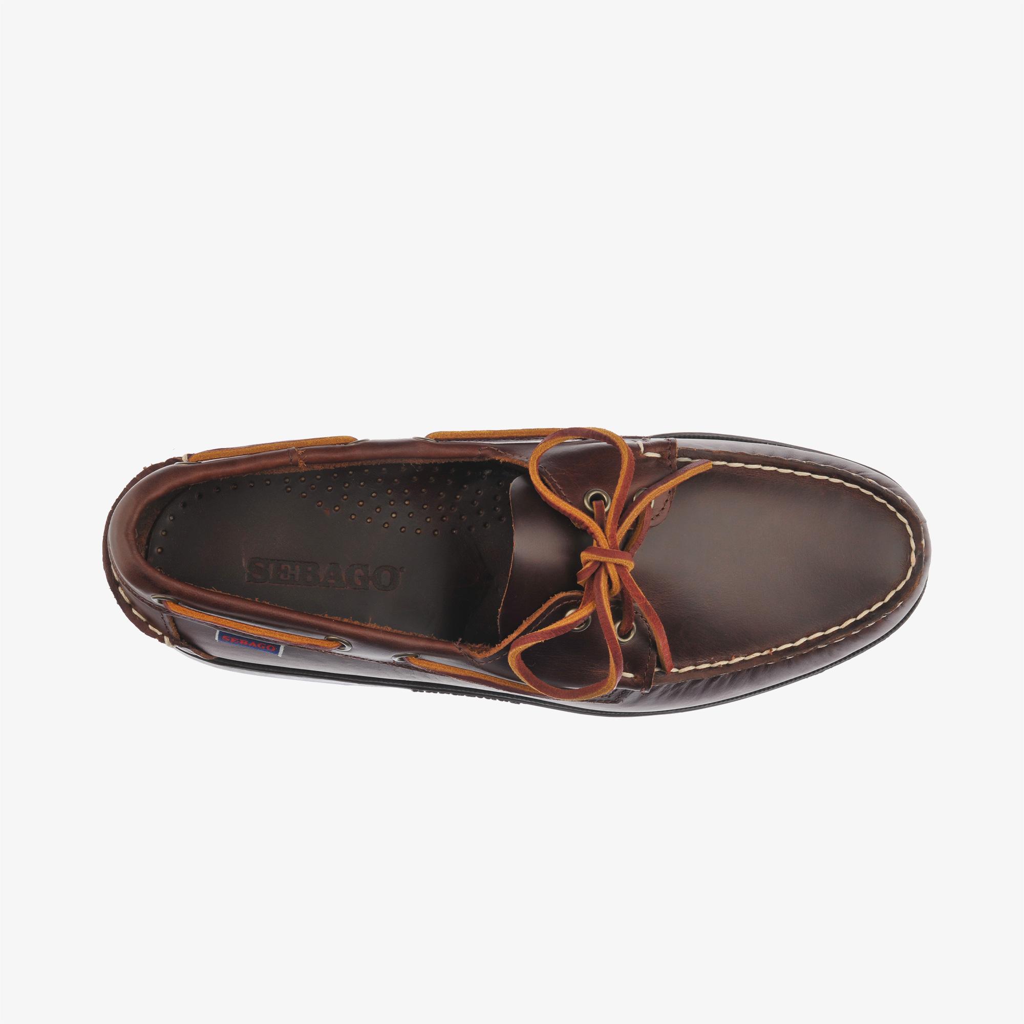 Sebago Docksides Portland Waxed Erkek Kahverengi Deri Ayakkabı