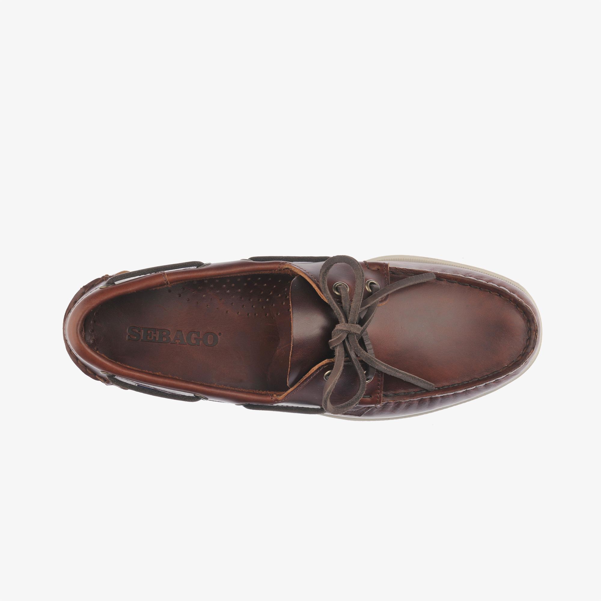 Sebago Docksides Portland Waxed Erkek Kahverengi/Krem Deri Ayakkabı