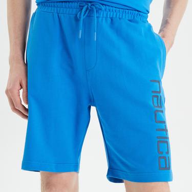  Nautica Erkek Mavi Baskılı Standart Fit Şort