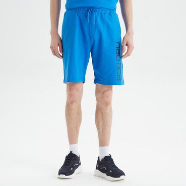  Nautica Erkek Mavi Baskılı Standart Fit Şort