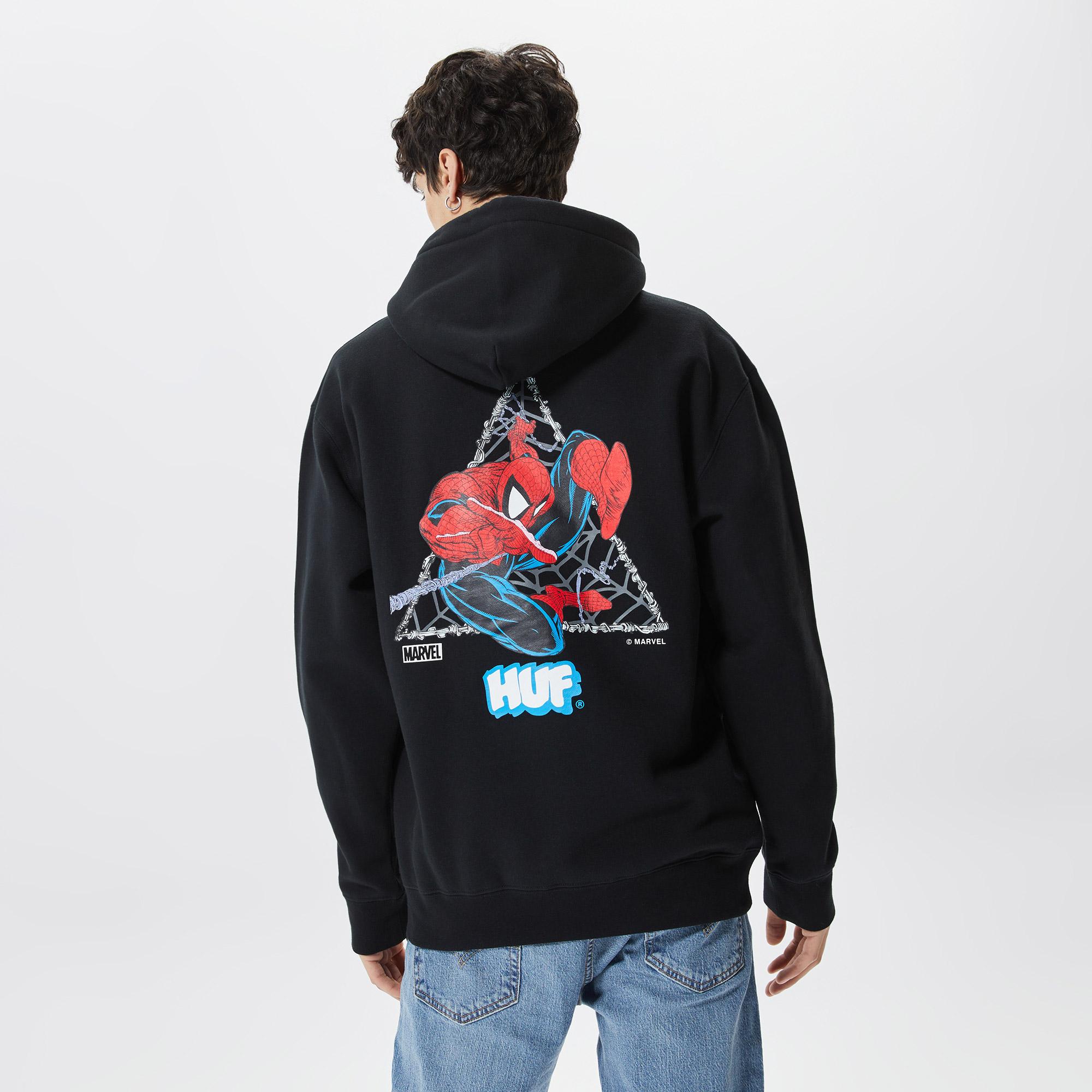 Huf Triangle Erkek Siyah Hoodie