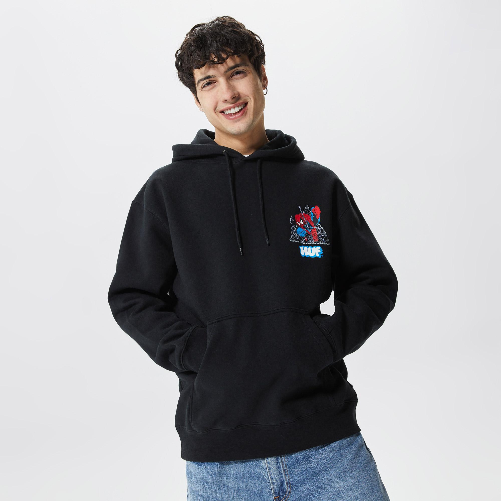 Huf Triangle Erkek Siyah Hoodie