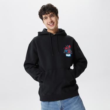  Huf Triangle Erkek Siyah Hoodie