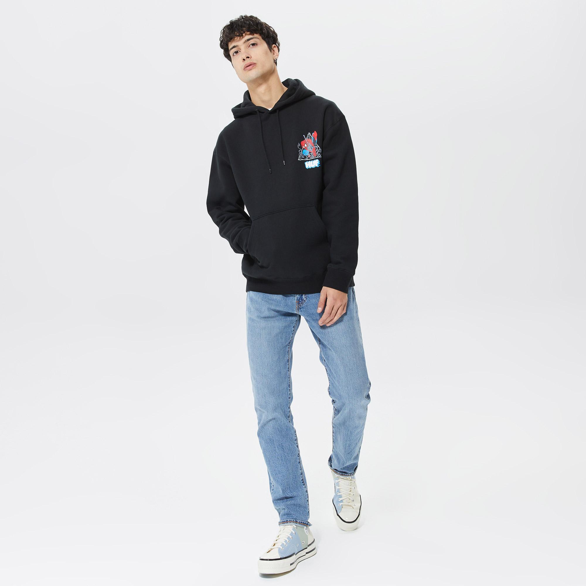 Huf Triangle Erkek Siyah Hoodie