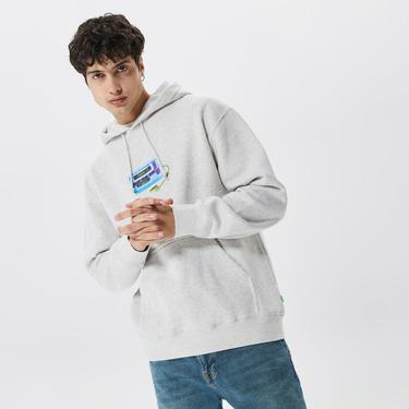  HUF Huforola Pullover Erkek Gri Hoodie Sweatshirt