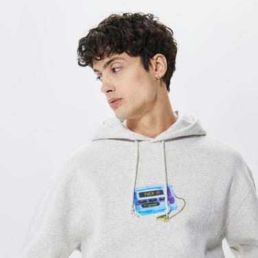  HUF Huforola Pullover Erkek Gri Hoodie Sweatshirt